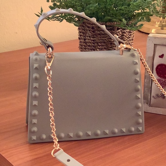 NWT MW Gray Studded Purse 💜💜💜 - Picture 6 of 10